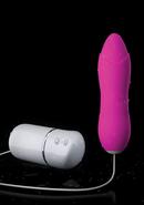 Crush Blossom Wired Remote Control Silicone Textured Bullet Waterproof Pink