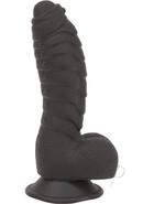 Addiction Toy Collection Ben Silicone Dildo With Balls 7in - Black