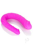 Silicone Double Dong Ac/dc Dong Dual Penetration Non Vibrating Silicone Double Dong - Pink