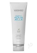 Wicked Simply Aqua Jelle Water Based Lubricant With Olive Leaf Extract 4oz Tube