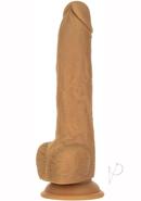 Naked Addiction Silicone Rechargeable Thrusting Dildo 9in - Caramel