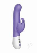 The Rabbit Company The Vibrating Dual Stim Butterfly Silicone Rechargeable Rabbit Vibrator - Purple