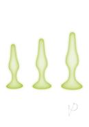 Whipsmart Glow In The Dark Silicone Anal Training Kit (3 Piece) - Green