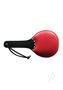 Padded Leather Ping Pong Paddle - Red/black